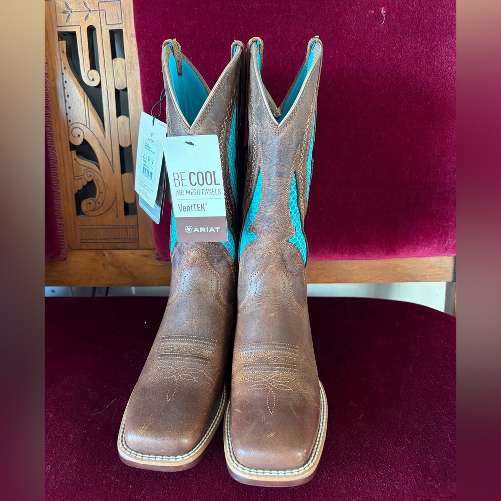 Ariat VentTEK Ultra QuickDraw square toe western … - image 3
